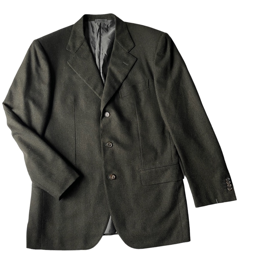 Hugo Boss Baldessarini Sport Coat 50R EU Wool Cashmere Italy Blazer Twill Weave